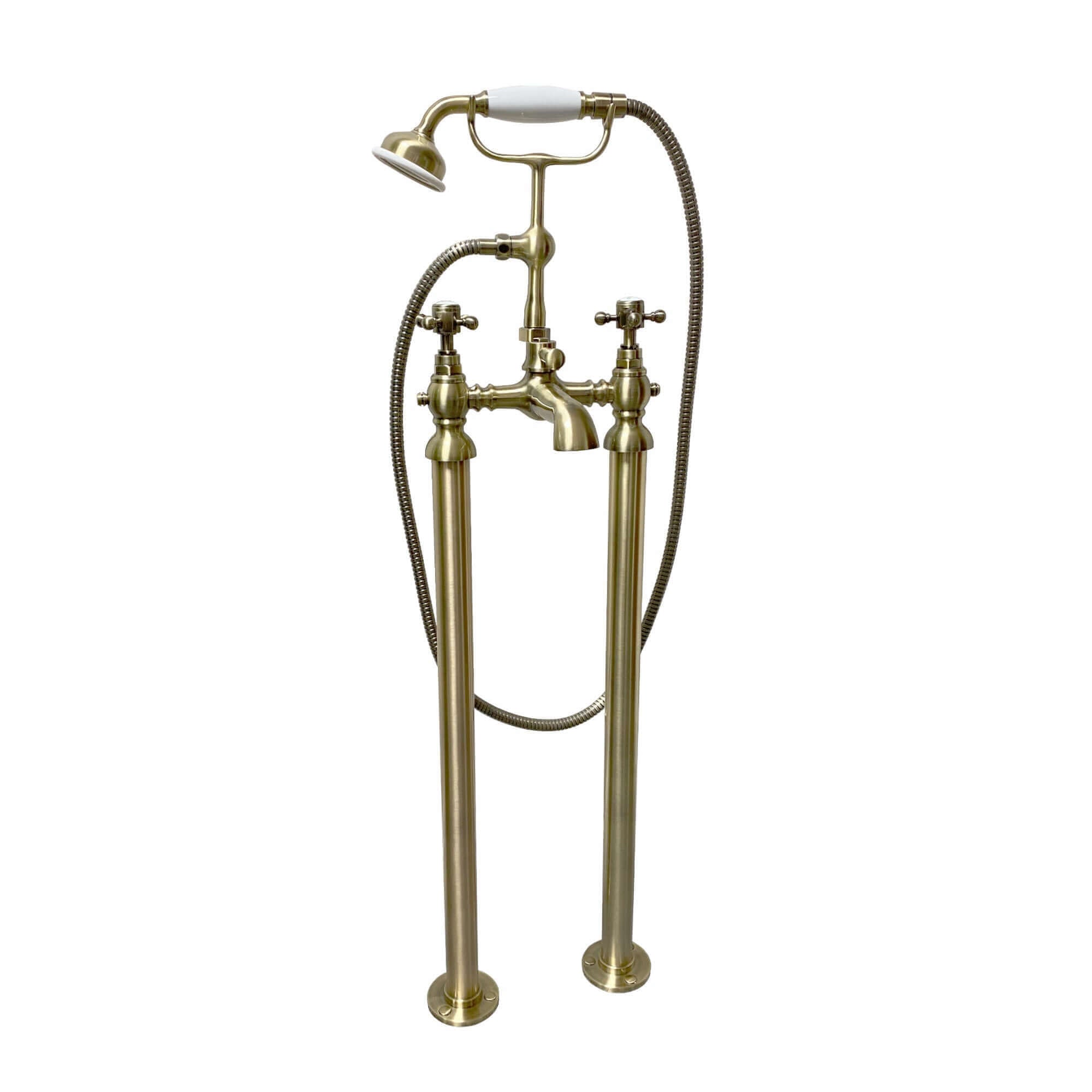 Buy Camberley traditional freestanding bath shower mixer - antique brass Online UK | HOUSE OF ENKI